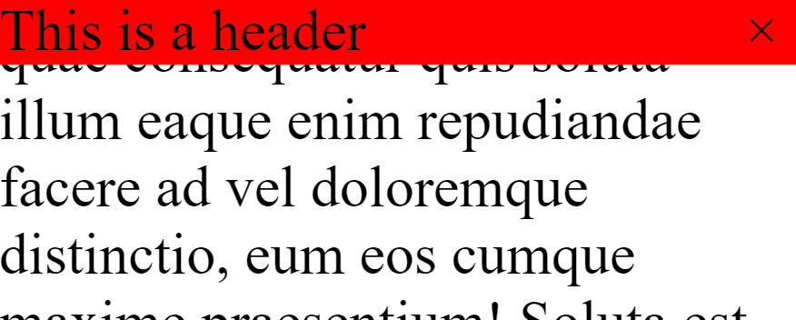 Header with sticky position