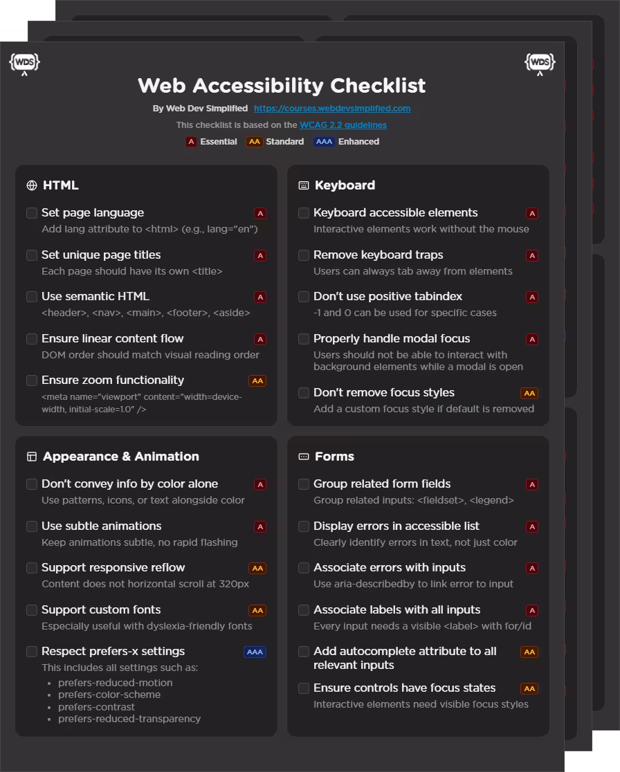Accessibility Checklist